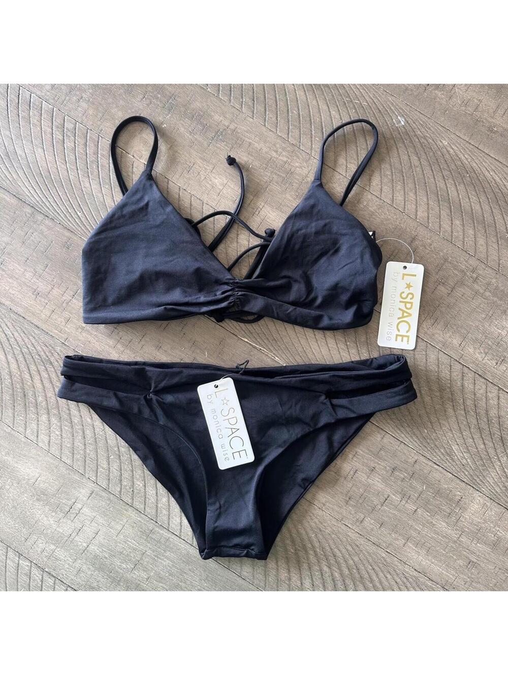 NWT L*Space 2-Piece Bikini Swimsuit Haley Top & Estella Bottoms Women’s Medium
